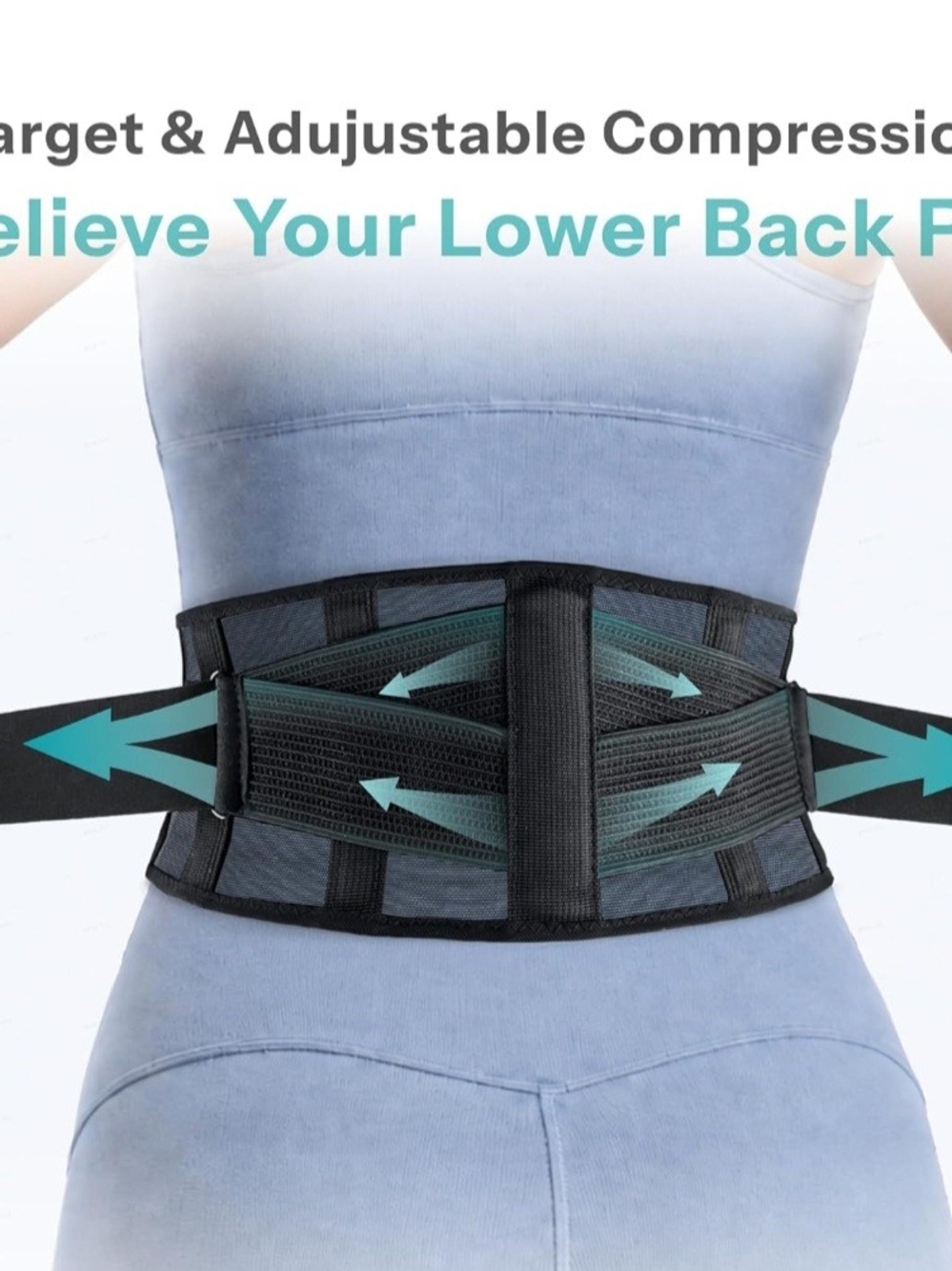 Ultra-Thin & Lightweight Back Brace for Lower Back Pain,Sciatica,Scoliosis L/XL - Picture 5 of 14